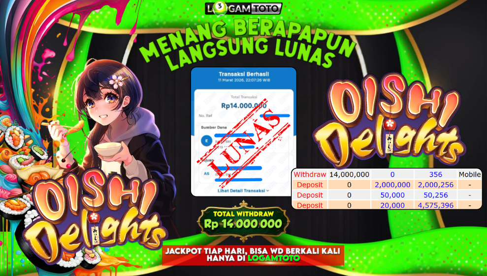 SELAMAT KEPADA MEMBER SETIA LOGAMTOTO BERHASIL JACKPOT DI SLOT GRAFFITI RUSH