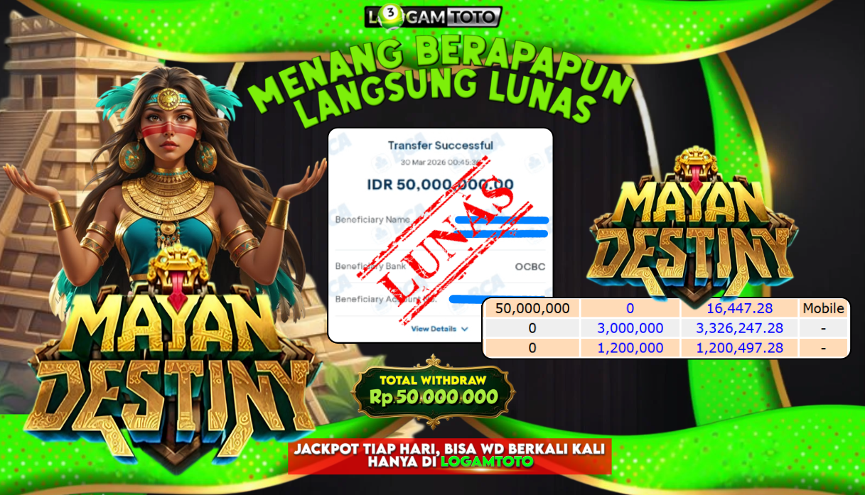 SELAMAT KEPADA MEMBER SETIA LOGAMTOTO BERHASIL JACKPOT DI TOGEL TOTO MACAU