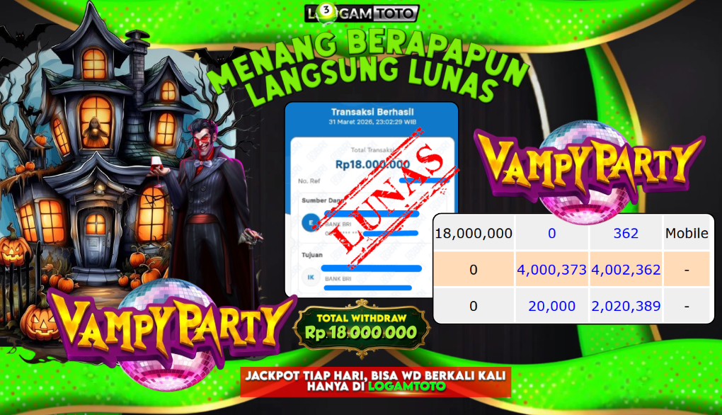 SELAMAT KEPADA MEMBER SETIA LOGAMTOTO BERHASIL JACKPOT DI PERMAINAN SLOT MAHJONG WAYS 